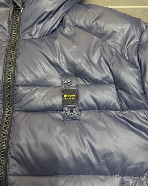 Blauer USA Daunenjacke Blau – M