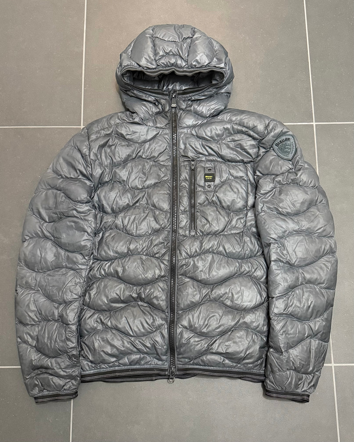 Blauer USA Wave Daunenjacke Grau – XL