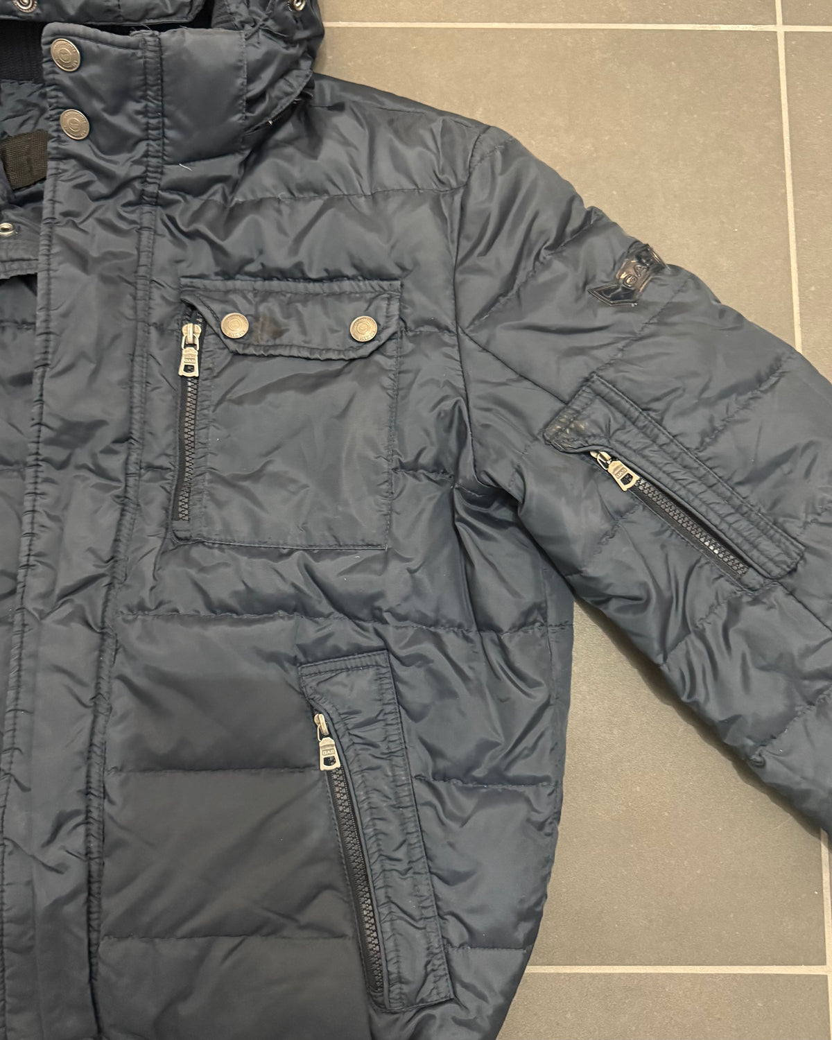 GAS Daunenjacke Bomber Marineblau – L