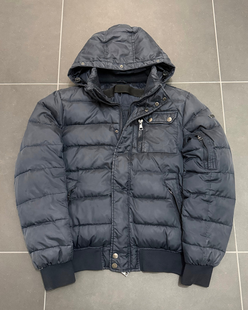 GAS Daunenjacke Bomber Marineblau – L