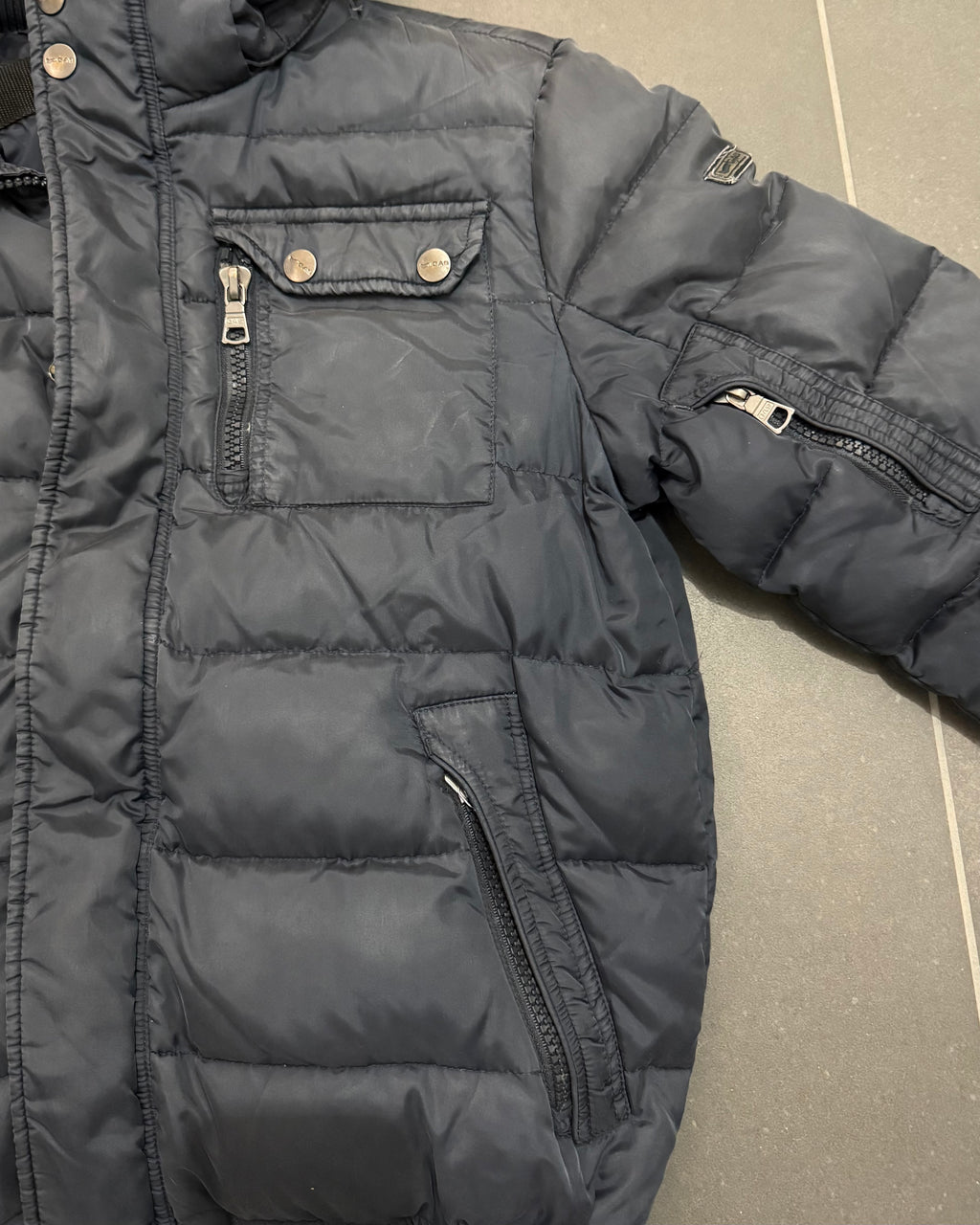 GAS Daunenjacke Bomber Marineblau – L