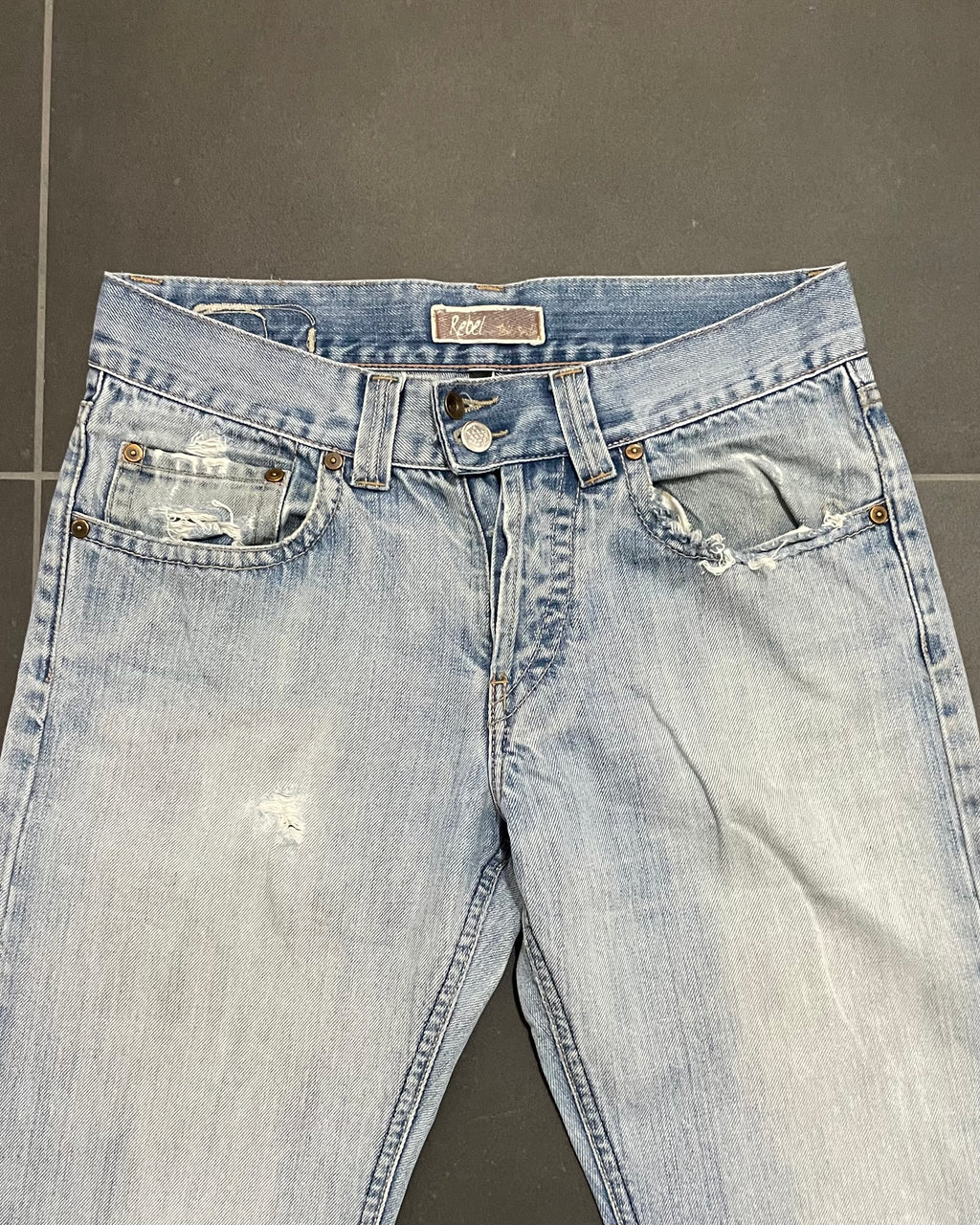 Washed Bootcut Jeans - Size W30 L34