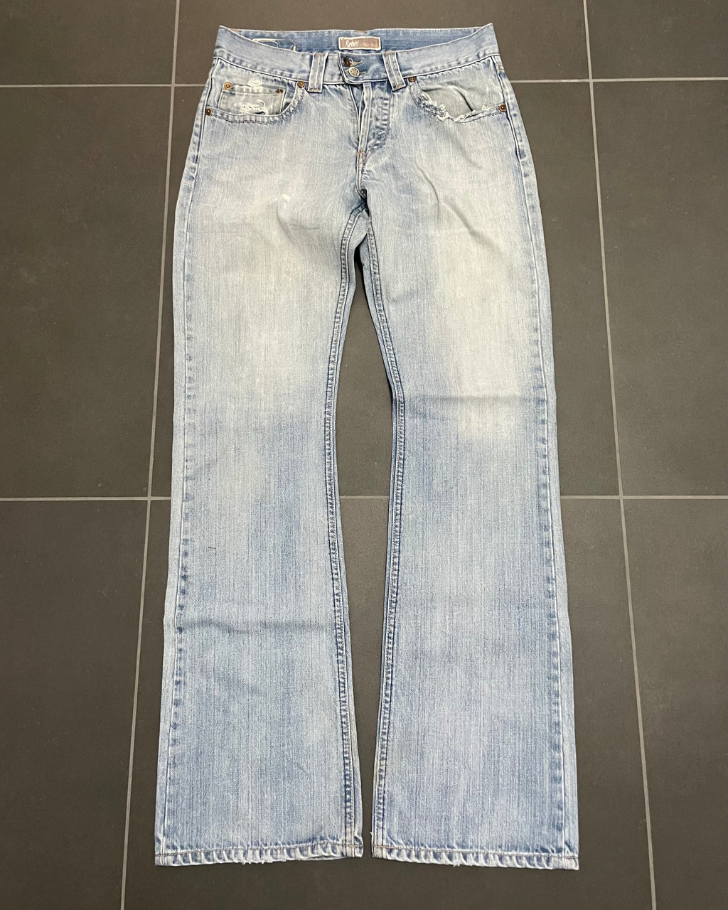 Washed Bootcut Jeans - Size W30 L34