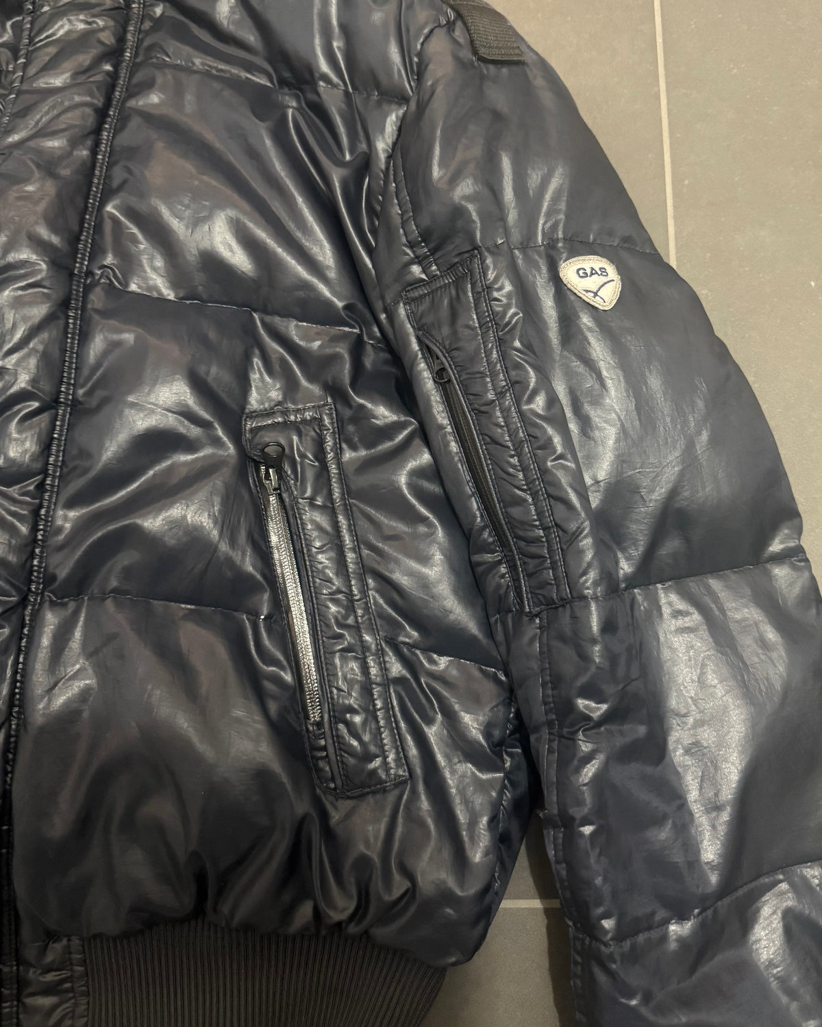 GAS Daunenjacke Bomber Marineblau – L