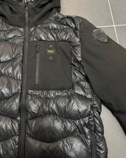Blauer USA Wave Daunenjacke Schwarz – M