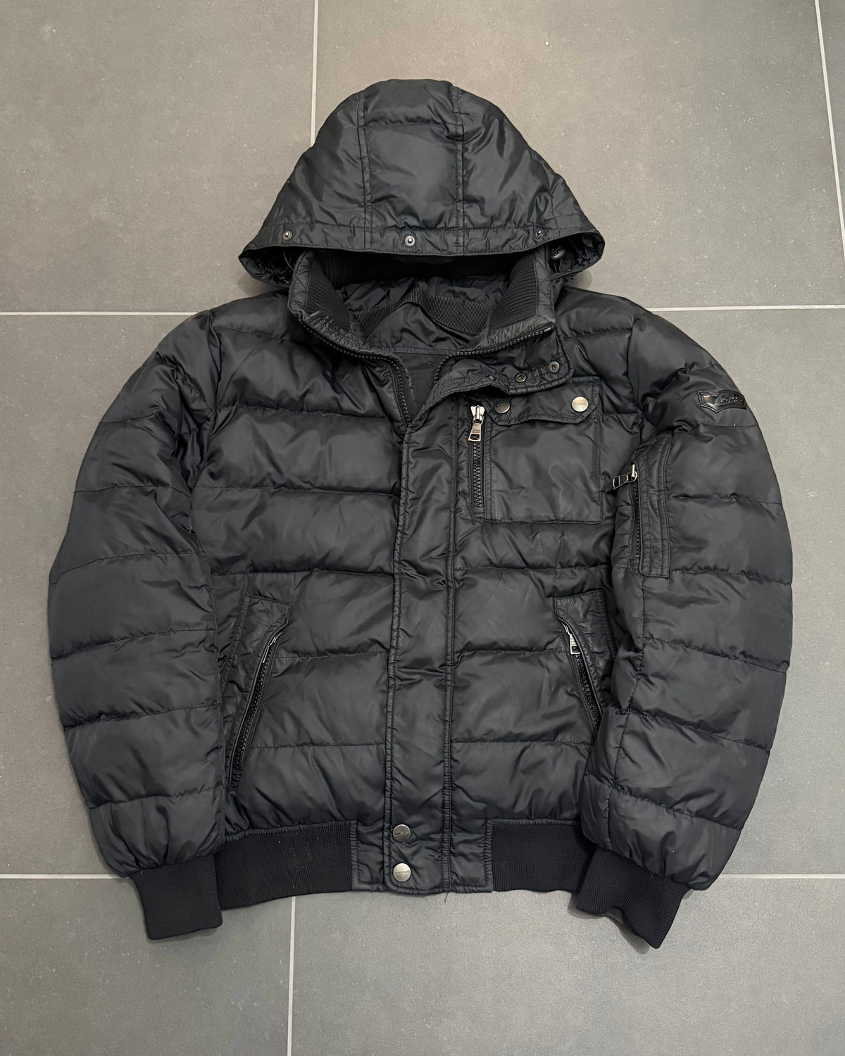 GAS Daunenjacke Bomber Schwarz – L