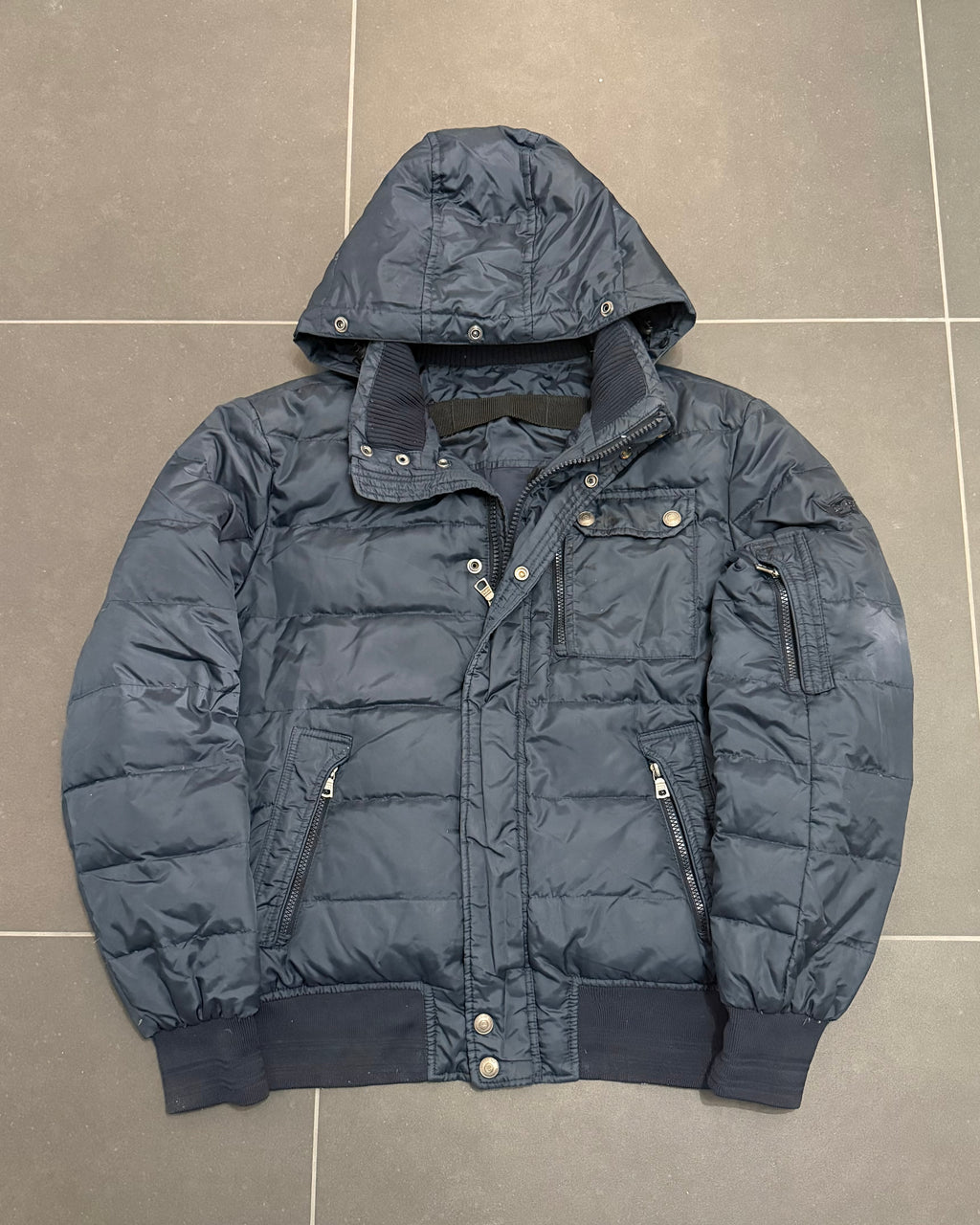 GAS Daunenjacke Bomber Marineblau – L