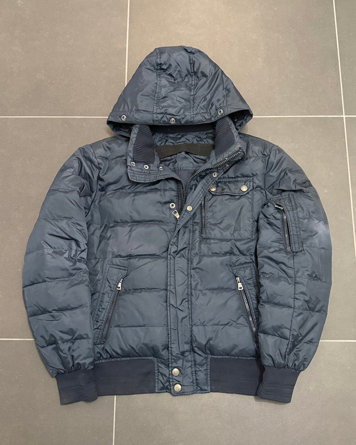GAS Daunenjacke Bomber Marineblau – L