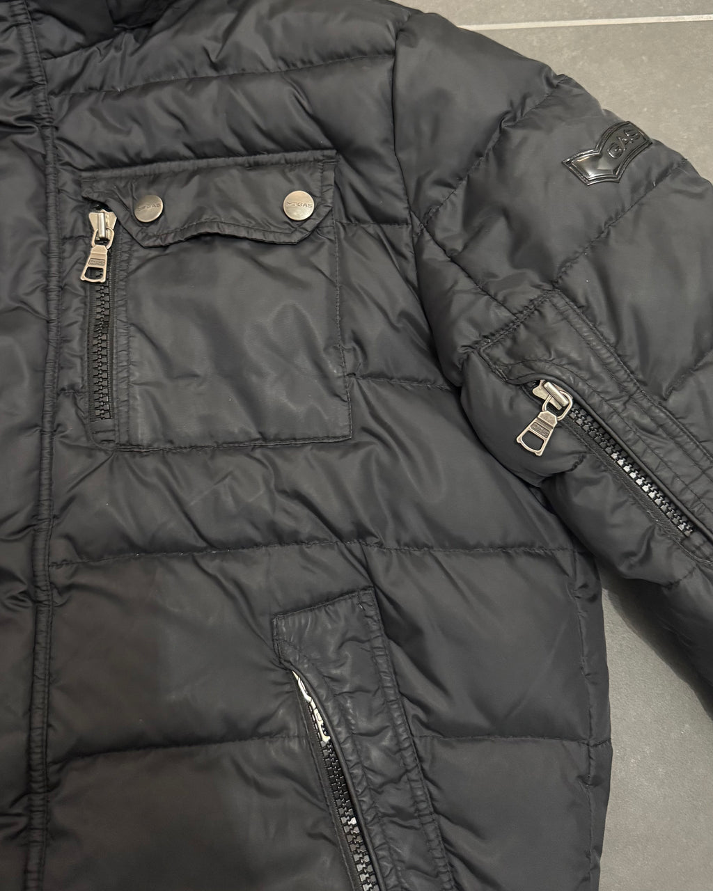 GAS Daunenjacke Bomber Schwarz – L