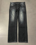 Straight Backprint Jeans - Size W34 L36