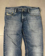 Diesel Backprint Bootcut Jeans - Size W32 L32